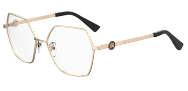 Premium Women Moschino Eyeglasses: MOS593 - Gold Black(3) - SpecSMART Eye Clinic (Diagonal View)